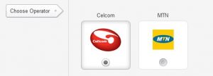 section where you select the local operator for the recharge of a prepaid number